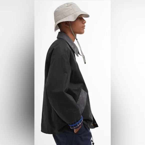 NWT BARBOUR X FLOWER MOUNTAIN Jacket in Dark grey - Picture 3 of 14